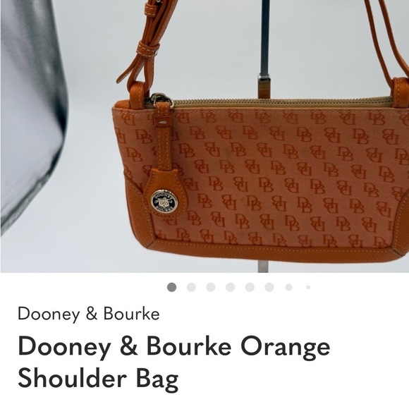 Dooney & Bourke Orange Leather Trim Wristlet #45 - Picture 7 of 13